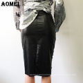 Knee Length Plus Size Black Sexy Beading Office Lady Pencil Skirts